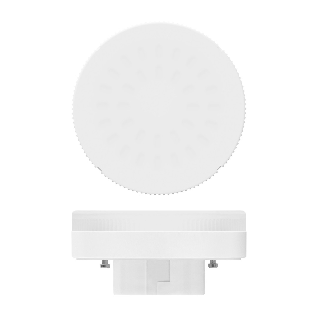 LED-GX53-8W/WW/GX53/FR PLZ01WH Лампа светодиодная, матовая. Теплый белый свет. Картон. ТМ Uniel.