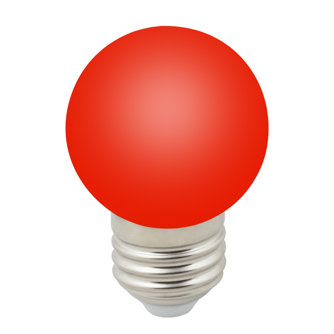 LED-G45-1W/RED/E27/FR/С Лампа декоративная светодиодная. Форма шар